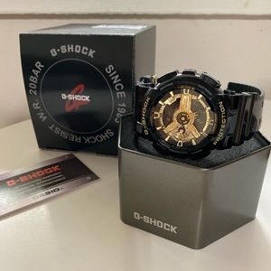 G shock black gold